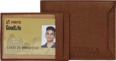 LIBYAA Men Casual Brown Artificial Leather Wallet(6 Card Slots)