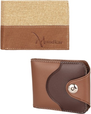 Mundkar Men Casual, Formal Yellow Artificial Leather Wallet(3 Card Slots, Pack of 2)