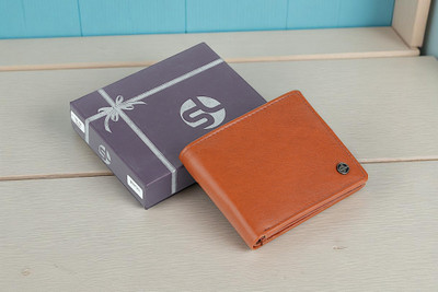 Sreeleathers Men Formal, Casual, Trendy Tan Genuine Leather Wallet(7 Card Slots)