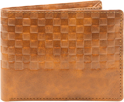 Karma Focus Men Brown Genuine Leather Wallet(3 Card Slots)