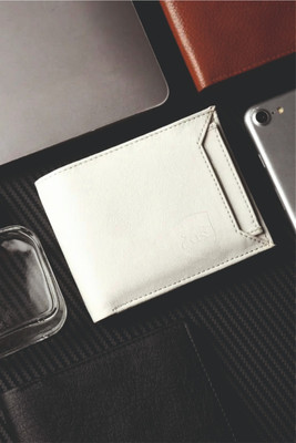 SAMTROH Men White Artificial Leather Money Clip(6 Card Slots)