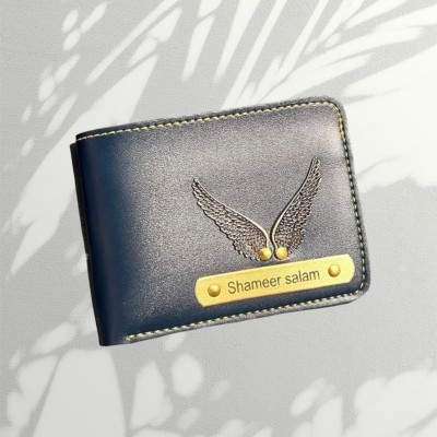 NavyaArts Men Casual, Travel, Trendy Black Artificial Leather, Genuine Leather Wallet(5 Card Slots)