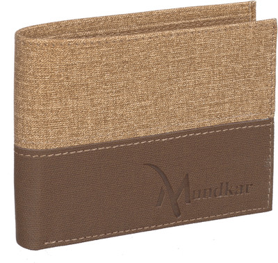 Mundkar Men Tan Fabric Wallet(5 Card Slots)