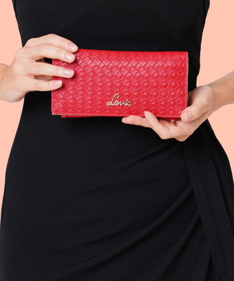 LAVIE Women Casual Red Artificial Leather Wallet(12 Card Slots)