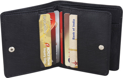 JND Men Casual Black Artificial Leather Wallet(7 Card Slots)