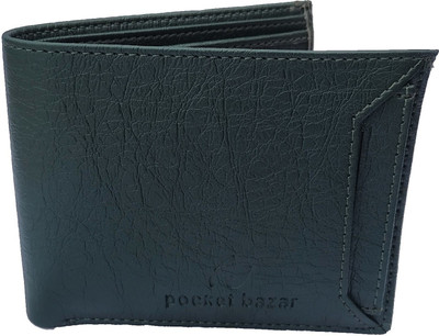pocket bazar Men Green Artificial Leather Wallet(7 Card Slots)