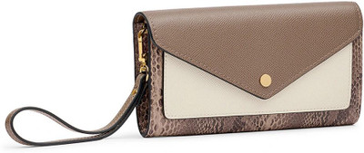 Miraggio Women Beige Artificial Leather Wallet(6 Card Slots)