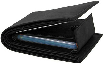 VIAZ VENTURES Men Trendy Black Artificial Leather Wallet(10 Card Slots)