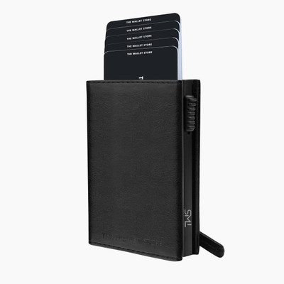 thewalletstore Men Casual Black Genuine Leather Card Holder(6 Card Slots)