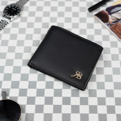 Rich Born Men Formal Black Genuine Leather Wallet(5 Card Slots)