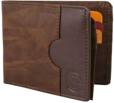 Classic World Men Brown Artificial Leather Wallet(10 Card Slots)