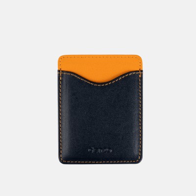 Denzo Men & Women Casual Blue Genuine Leather Card Holder(3 Card Slots)