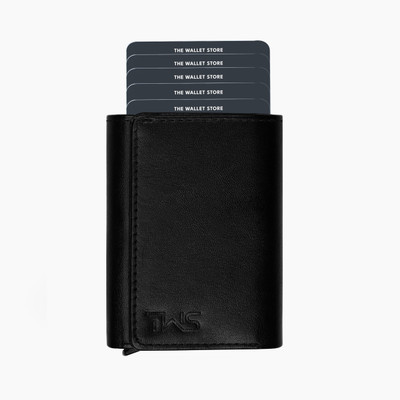 thewalletstore Men Casual Black Artificial Leather Wallet(8 Card Slots)