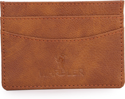 warbler Men & Women Casual Tan Artificial Leather Card Holder(6 Card Slots)