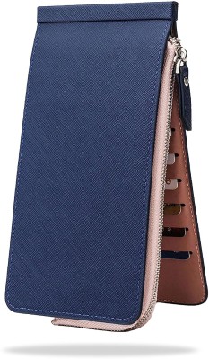 KRAPTICK Men & Women Blue Canvas Card Holder(26 Card Slots)