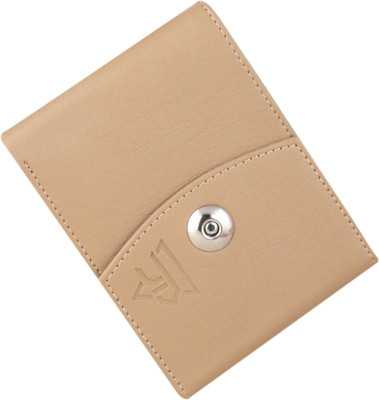 JND Men Formal Beige Artificial Leather Wallet(8 Card Slots)