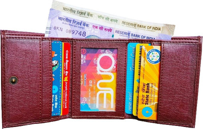 Colour cloud Men Casual Brown Artificial Leather Wallet(7 Card Slots)