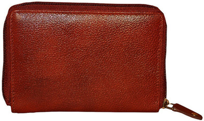 Kan Men Brown Genuine Leather Wallet(6 Card Slots)