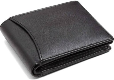 Cat William Men Black Genuine Leather Wallet(12 Card Slots)