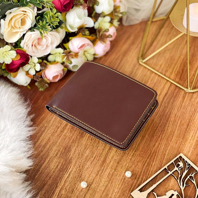 VenussVault Men Casual, Ethnic, Evening/Party, Formal, Travel, Trendy Brown Artificial Leather, Genuine Leather Wallet(5 Card Slots)