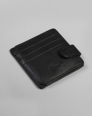 french crown Men Black Artificial Leather Wallet(6 Card Slots)