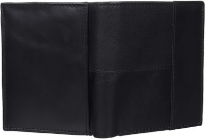 modix Men Travel Black Genuine Leather Wallet(13 Card Slots)