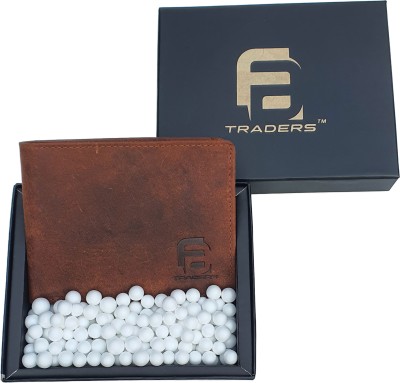 Fatraders Men & Women Formal Brown Genuine Leather Wallet(5 Card Slots)