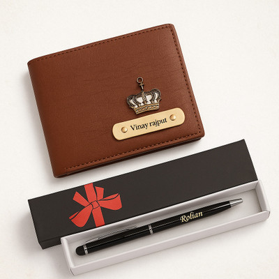 celedhub Men Casual, Trendy Brown Genuine Leather Wallet(4 Card Slots, Pack of 2)