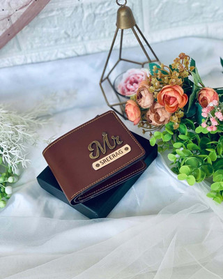 Navya Royal Art Men Casual, Ethnic, Evening/Party, Formal, Travel, Trendy Brown Artificial Leather, Genuine Leather Wallet(5 Card Slots)