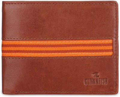 The CLOWNFISH Men Casual, Formal Tan Genuine Leather Wallet(3 Card Slots)