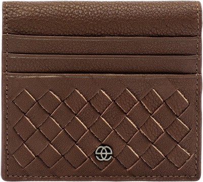 eske Men & Women Casual, Formal, Travel Brown Genuine Leather Card Holder(6 Card Slots)