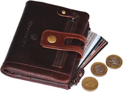 NauraHide Men Casual, Trendy, Formal Brown Genuine Leather Wallet(13 Card Slots)