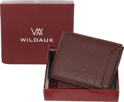 WILDAUK Men Casual, Evening/Party, Formal, Travel, Trendy Brown Artificial Leather Wallet(7 Card Slots)