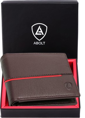 Abolt Men Casual, Formal, Travel, Trendy, Evening/Party Brown Genuine Leather Wallet(4 Card Slots)