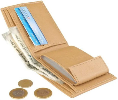 VIAZ VENTURES Men Casual Beige Artificial Leather Wallet(11 Card Slots)