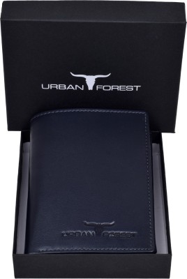 URBAN FOREST Men Casual, Formal Blue Genuine Leather Wallet(9 Card Slots)