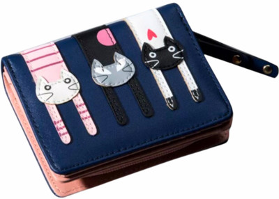 Tinker Squad Women Casual, Evening/Party, Travel, Trendy Blue Artificial Leather Wallet(3 Card Slots)