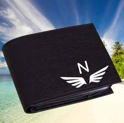 KEYUR Men Casual Black Artificial Leather Wallet(10 Card Slots)