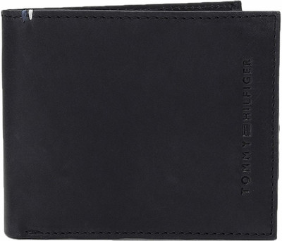 TOMMY HILFIGER Men Black Genuine Leather Wallet(8 Card Slots)
