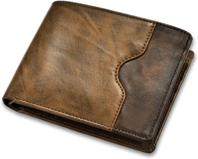 zaphod Men Brown Artificial Leather Wallet(8 Card Slots)