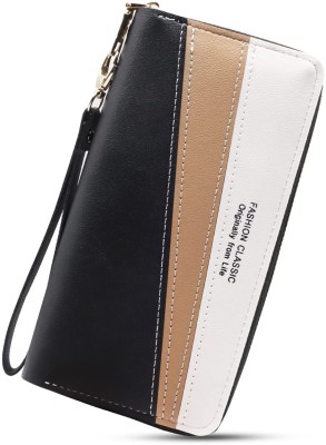 QBLYN Women Black Artificial Leather Wallet(4 Card Slots)