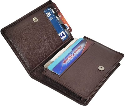 RAGE GAZE Men & Women Brown Artificial Leather Card Holder(5 Card Slots)