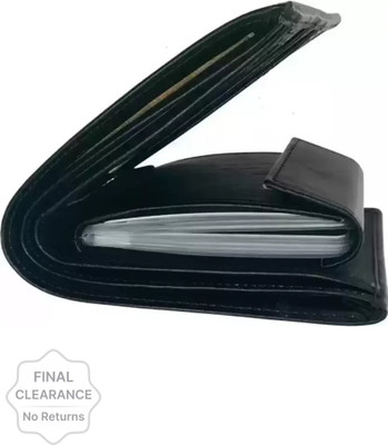 Magic Design Men Casual Black Artificial Leather Card Holder(10 Card Slots)
