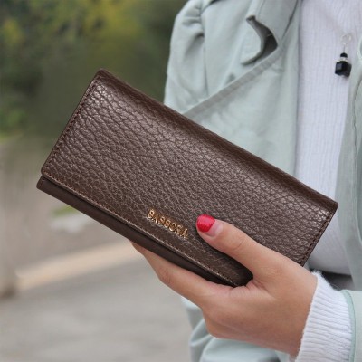 Sassora Women Casual, Ethnic, Travel, Trendy, Formal, Evening/Party Brown Genuine Leather Wallet(6 Card Slots)