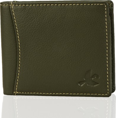 HORNBULL Men Trendy Green Genuine Leather Wallet(4 Card Slots)