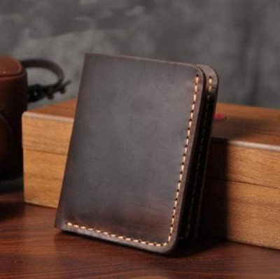 Tree Wood Men Trendy, Formal, Casual Khaki Genuine Leather Wallet(4 Card Slots)