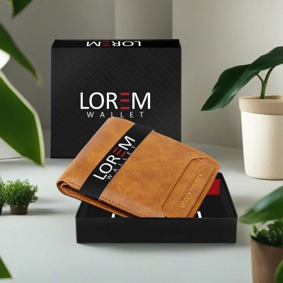 LOREM Men Casual, Evening/Party, Formal Tan Artificial Leather Wallet(9 Card Slots)