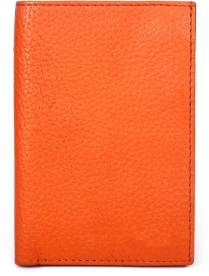 Leatherman Fashion Women Casual, Formal Orange Genuine Leather Wallet(1 Card Slot)