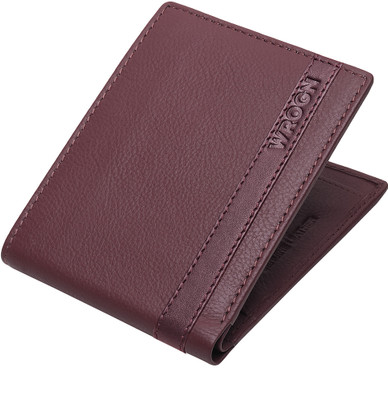 WROGN Men Casual Maroon Genuine Leather Wallet(4 Card Slots)