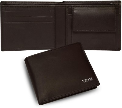 ABYS Men Casual, Ethnic, Evening/Party, Formal, Travel, Trendy Brown Genuine Leather Wallet(6 Card Slots)